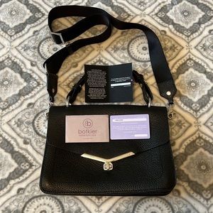 Botkier black leather crossbody bag